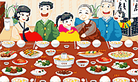 Asian Family Dinner Decoration