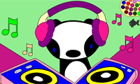 Music Panda Coloring