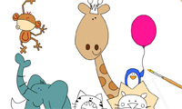 Cute Zoo Coloring