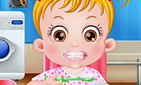 Escovando os Dentes da Bebê Hazel