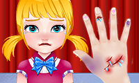 Los problemas de uñas de la niña