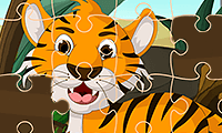 Puzzle per bambini con le tigri