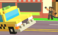 Pixel Road Taxi Depot: 3D Car Simulator Game